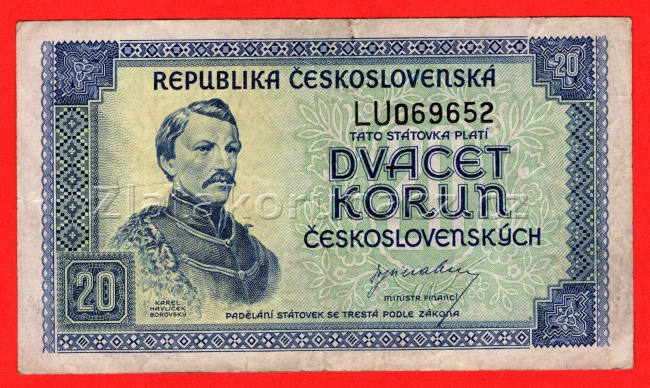20 kčs 1945 LU
