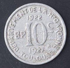 Francie - 10 centimes 1927 Toulouse