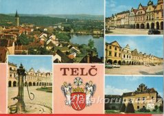 Telč - znak na pohlednici