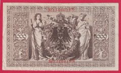 Německo - 1000 mark 21.4.1910 - série M-S-červená