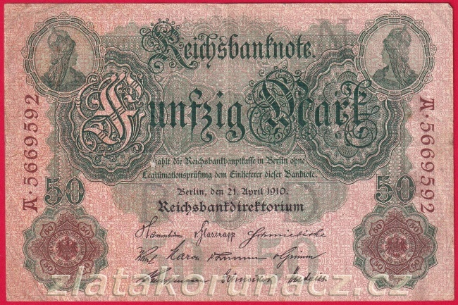 Německo - 50 mark 21.4.1910 - série A