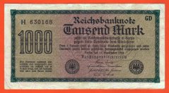 Německo - 1000 mark 15.9.1922 - série H-GD