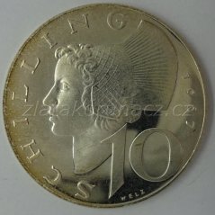 Rakousko - 10 schilling 1967 Proof