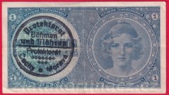 1 Koruna b.l. 1938/1940 A 005 - ruční přetisk