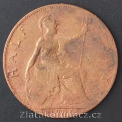 Anglie - 1/2 penny 1906