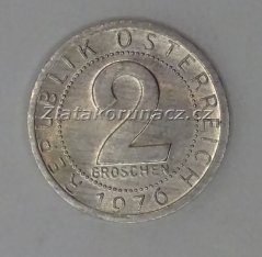 Rakousko - 2 groschen 1976