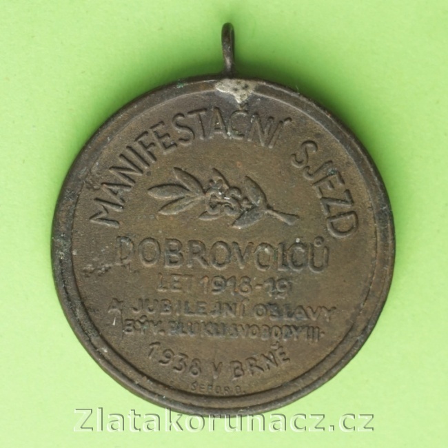 Pamětní medaile manifestačního sjezdů dobrovolců let 1918-1919