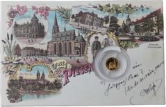 Zlatá mince Brno - Katedrála sv. Bartoloměje - 5 Dollars Niue Island 2020