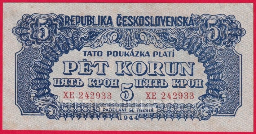 5 korun 1944 XE