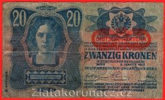 Rakousko-Uhersko - 20 Kronen 1919 II. vydání 1191