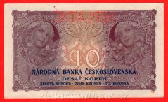 10 Korun 1927 s. N 191 "NEPLATNÉ"