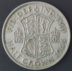 Anglie - 1/2 crown 1944