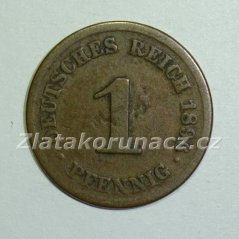 Německo - 1 Reich Pfennig 1896 D