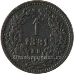 1 krejcar F.J. I.-1881 KB