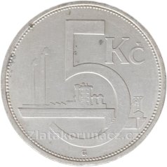Pětikoruna - 5Kč 1929
