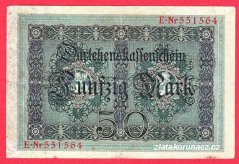 Německo - 50 mark 5.8.1914 - série E -6-m.číslovač