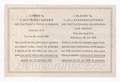 Los - 15 k - 41. Třídní loterie Protektorátu I - D r.1939