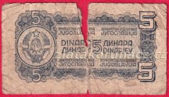 Jugoslávie - 5 dinar 1944