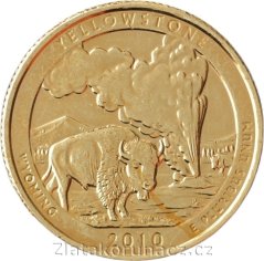USA - Wyoming - 1/4 dollar 2010 D zlacený