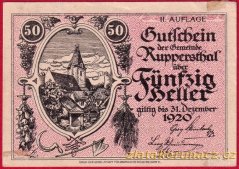 Ruppersthal - 50 haléřů - 1920