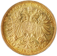 Zlatá mince Rakousko - Uhersko - 20 Koruna 1898