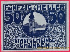 Gmunden - 50 haléřů - 1920 - modrá
