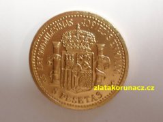 Španělsko - 5 pesetas 1871