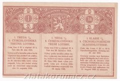 Los - 6 Kč - 9. Československá třídní loterie I.třída - r.1923