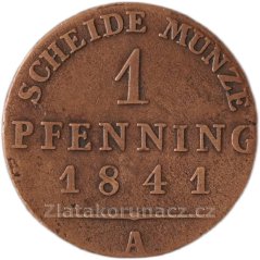 Prusko - 1 pfenning  1841 A
