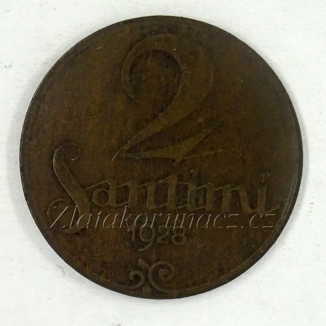Lotyšsko - 2 santimi 1928