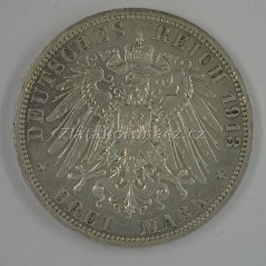 Německo - Prusko - 3 marka 1913 A