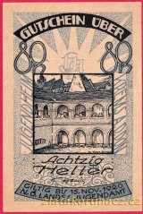 Kremže na Dunaj - 80 haléřů - modrá - 1920
