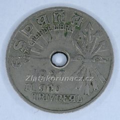 Španělsko - 25 centimos 1937