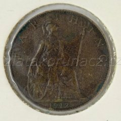 Anglie - 1 farthing 1912