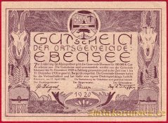 Ebensee - 20 haléřů - 1920