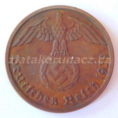 Německo - 1 Reichspfennig 1939 A