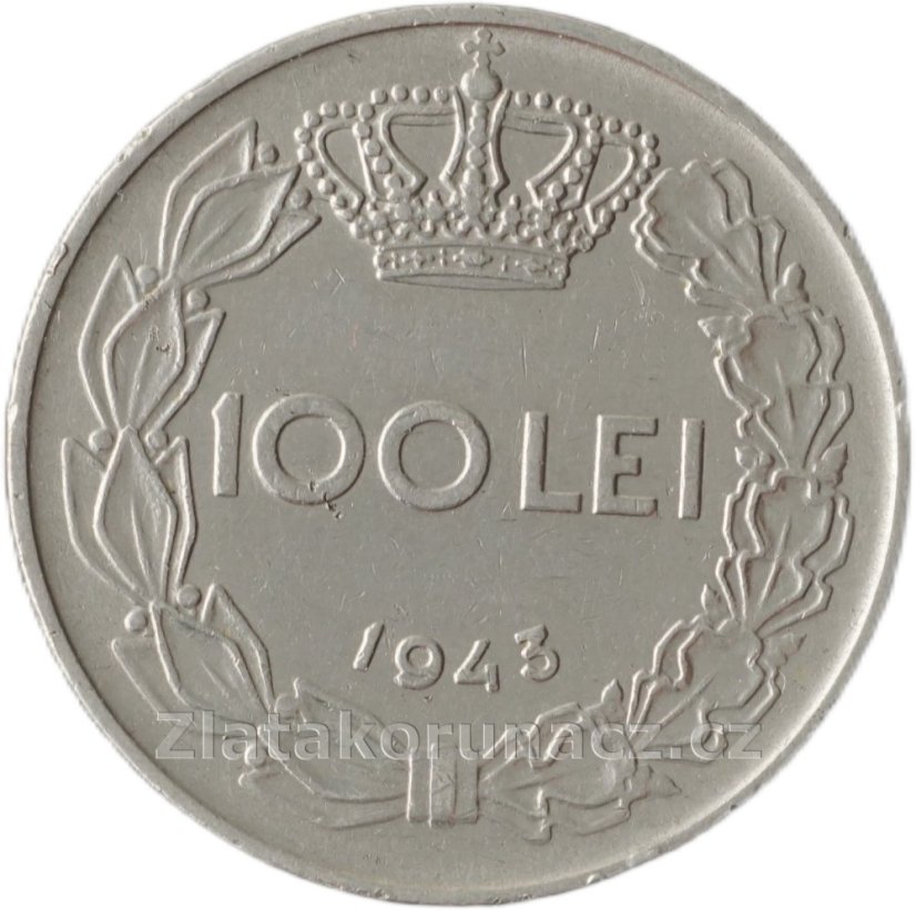 Rumunsko - 100 lei 1943