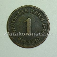 Německo - 1 Reich Pfennig 1876 B