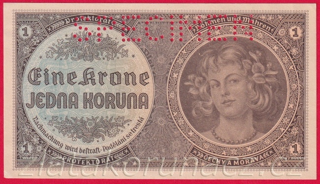 1 koruna 1940 D 061 perf.