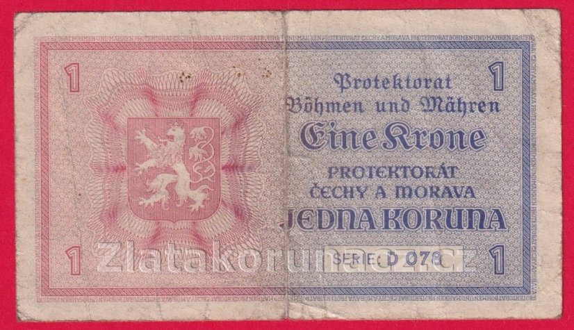 1 koruna 1940 D 078