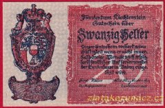 Liechtenstein - 20 haléřů - 1920