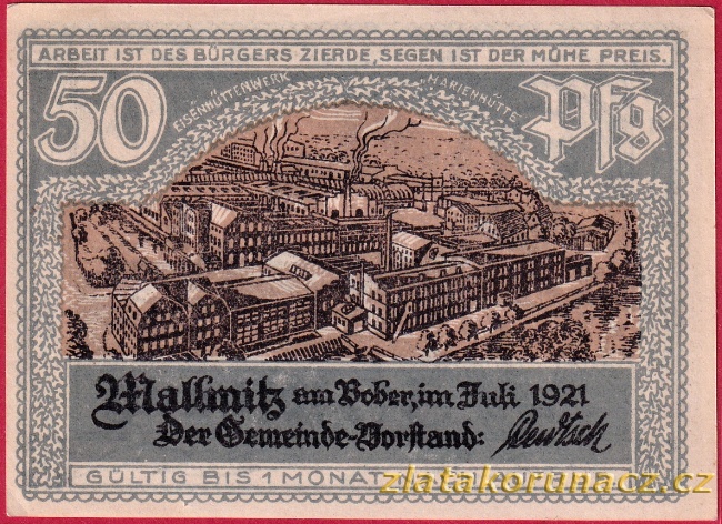 Mallmitz - 50 pfennig - 1921