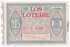 Los - 1 koruna - Národní jednota severočeská v Praze - r.1911