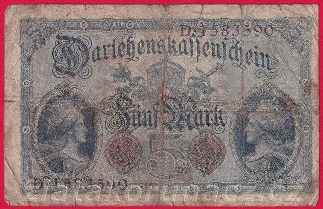 Německo - 5 mark 5.8.1914 - série D