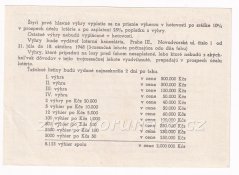 Los - 10 kčs - věcná loterie - XI. Všesokolského sletu v Praze r.1948