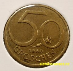 Rakousko - 50 groschen 1968