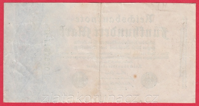 Německo - 500 mark 7.7.1922 - série D - zel.8 m.č.