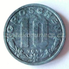 Rakousko - 10 groschen 1948