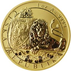 Zlatá uncová mince Český lev 2019 reverse proof - 50 Dollars Niue Island