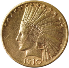 Zlatá mince Amerika - 10 Dollars 1910 S